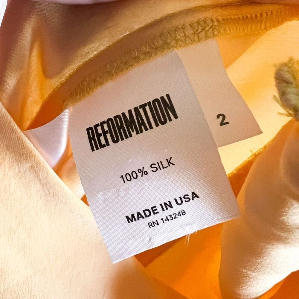 Reformation Silk Opal Dress Size 2 - Picture 6 of 6